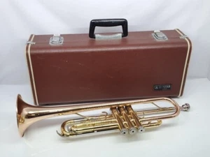 YAMAHA Trumpet YTR-333 Red Bell Used Playable w/HardCase From Japan Made USED - Picture 1 of 13