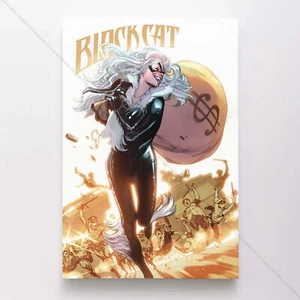 Black Cat Poster Canvas Marvel Comic Book Cover Art Print #61278 - Picture 1 of 4