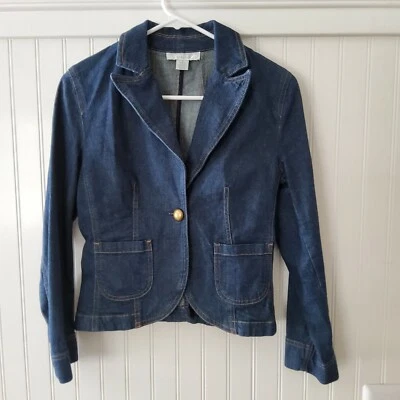 Chaqueta vaquera para mujer PETITE SOPHISTICATE algodón lavado oscuro elástica talla 2 Foto 1 de 4