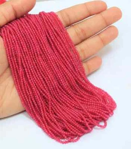 Amazing Ruby Chalcedony Micro Cut Rondelle Faceted Gemstone Beads, AAA+ Quality - Picture 1 of 7