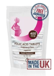 ÁCIDO FÓLICO 400mcg vitamina B9 tabletas de embarazo BV - Imagen 1 de 20