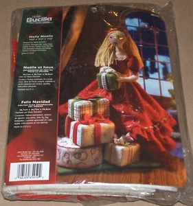 Bucilla / Stanziani "Holly Noelle" Christmas Felt / Jeweled Doll Centerpiece NIP - Picture 1 of 2