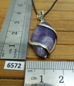 Pendentif argenté en AMETRINE pierre naturelle - collier reiki  lithotherapie - Picture 1 of 3