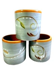 Demdaco Indian Summer 3 Votive Candle Holders Hand Painted By Deb Hrabik 2007 - Picture 1 of 9