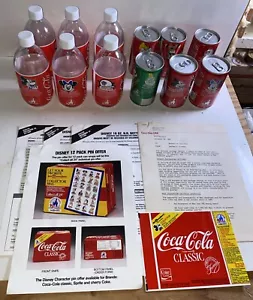 Vintage Coca-Cola Promo Dosen Flaschen Proben Disney Max Headroom Mickey Minnie RAR - Bild 1 von 24