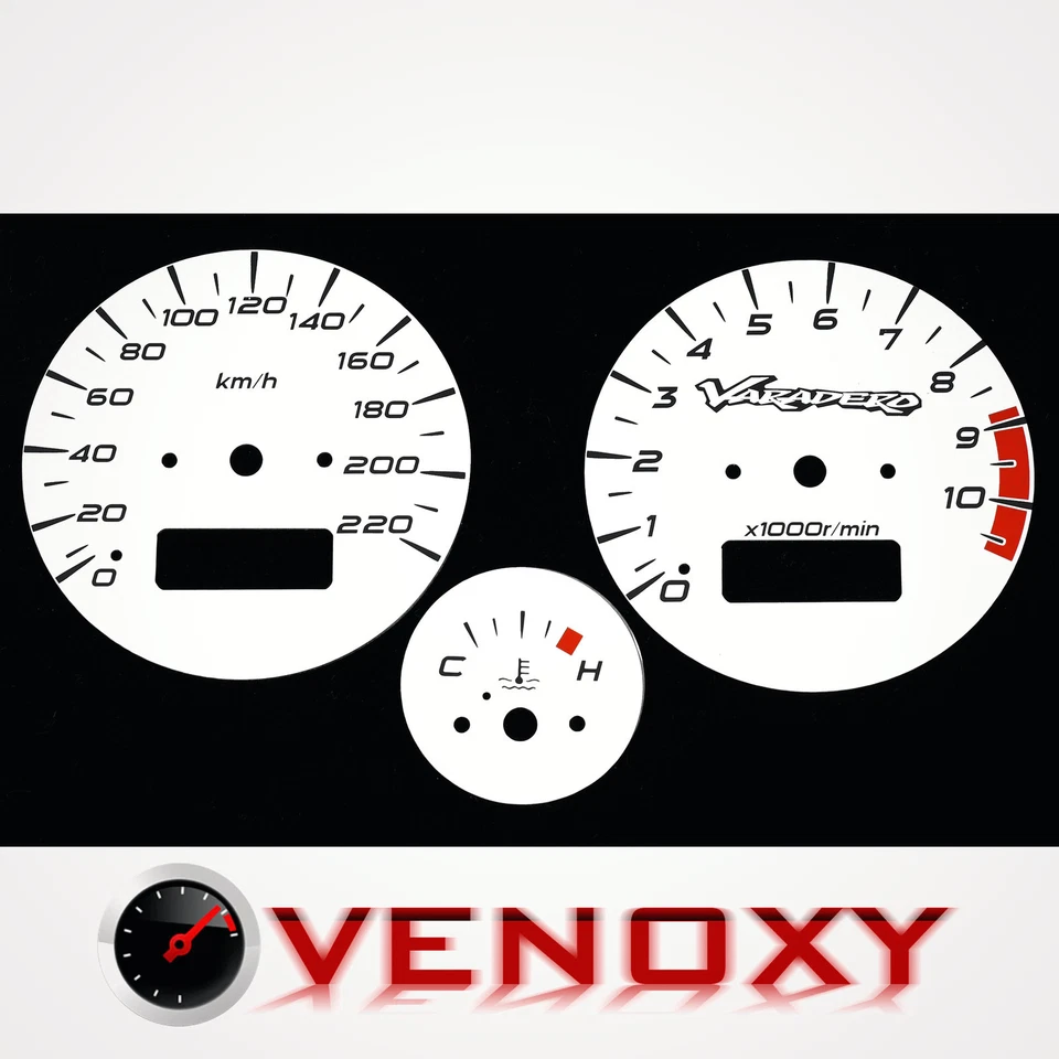 Honda XL 1000V Varadero SD01 1998-2002 KM/H Aftermarket White Gauges - Image 1 of 1