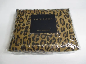 Ralph Lauren ARAGON Neutral Leopard Print Comforter Duvet Cover - Twin - Picture 1 of 10
