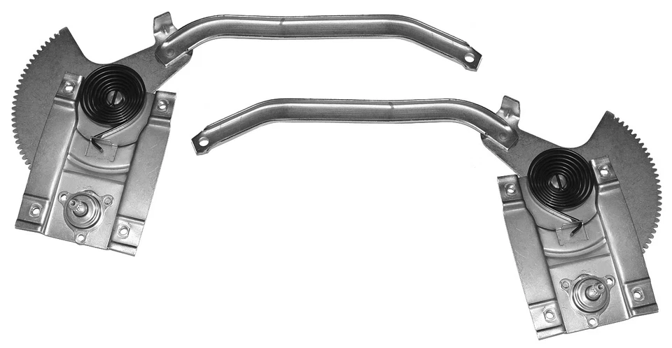 1965 1966 FORD MUSTANG WINDOW REGULATORS PAIR LH & RH #65F-48105/6-M #65-12520/1 - Image 1 of 1