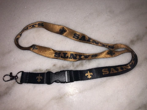 New Orleans Saints Football Lanyard New NFL Clip Detachable ID Cover