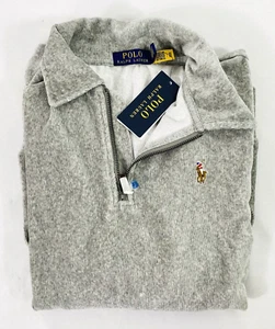 Ralph Lauren Polo 1/4 Zip Pullover Shirt/Sweater - Medium - Grau - Neu mit Etikett - Bild 1 von 9