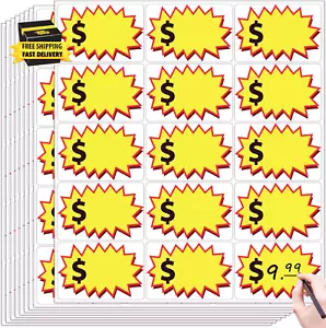300 Pcs Garage Sale Stickers, Removable Adhesive Yard Sale Price Stickers with S - Picture 1 of 7