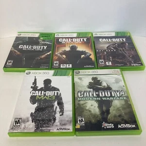Call of Duty 5 Game Bundle Microsoft Xbox 360 Tested Video Game Black Ops Modern - Picture 1 of 11