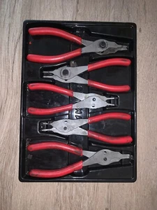 Snap On Tools 5 Piece Snap Retaining Ring Pliers Set RED - Bild 1 von 5
