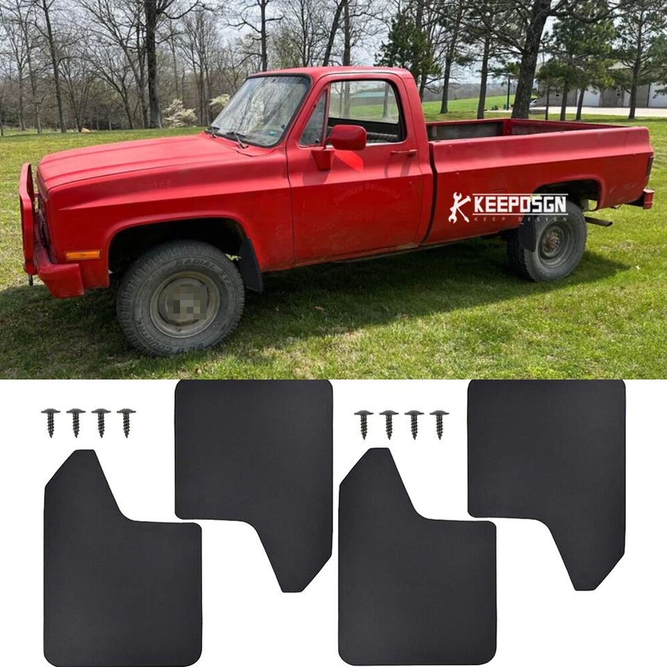 4x Front & Rear Splash Guards Mud Flaps Mudguard For Chevrolet K1500 K2500 K3500 - Image 1 of 4