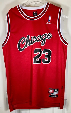 Chicago Bulls Michael Jordan Nike Jersey #23 1984 Flight 8403 Mens XL + 2 NBA Cover