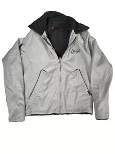 Vintage Diesel Jacket Men's Medium Off White Sherpa Zip-Up Y2K Retro Streetwear - Picture 1 of 9