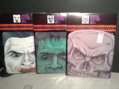 HALLOWEEN SKIN MASK SPOOKY SCARY VAMPIRE DRACULA FRANKENSTEIN SKULL SKELETON - Image 1 of 4