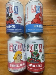 Funko Soda MOTU lot of 4 new Sealed Stinkor Prince Adam Snake Face Beast Man - Picture 1 of 1