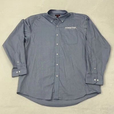 Camisa de trabajo Prestige Chrysler Dodge Jeep Ram azul manga larga abotonada para hombre XL Foto 1 de 4