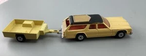 MATCHBOX SUPERKINGS #K69 DODGE MONACO ESTATE WITH ITS TRAILER USED *VINTAGE* - Picture 1 of 4