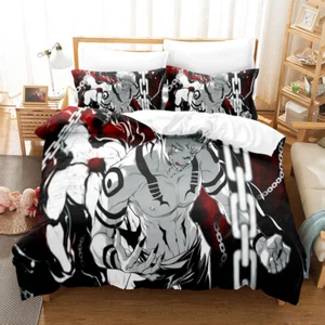 Jujutsu Kaisen Anime 2tlg Set Bettwäsche Deckenbezug Kopfkissenbezug quilt cover - Picture 1 of 2