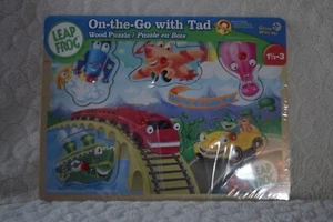 New MasterPieces Leap Frog On-the-Go with Tad 6 Piece Wooden Peg Puzzle 2006 - Picture 1 of 2