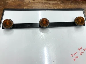 NOS SIGNAL STAT 3 light bar AMBER GLASS lenses bus Semi TRAVEL TRAILER truck - Picture 1 of 9