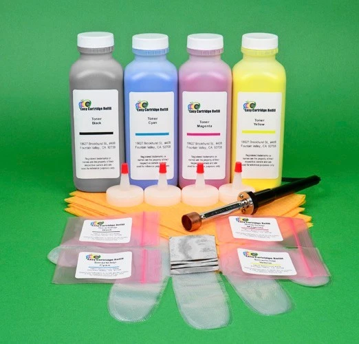 4-Color Toner Refill Kit w/HM Tool & Chips for Lexmark C736 C736dn C736dtn C736n - Image 1 of 1