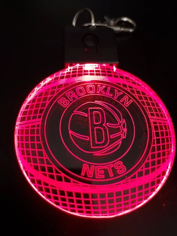 Brooklyn Nets Basketball 3D Light Keychain Cover