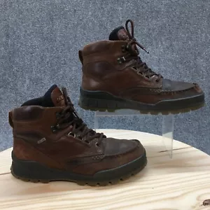 Ecco Boots Womens 43 Track 25 Hiking Brown Lace Up Comfort Casual Ankle Top - Picture 1 of 19