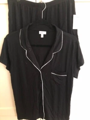 NUEVO CON ETIQUETAS NORDSTROM RACK Conjunto de pijama corto para mujer negro talla mediana Foto 1 de 4