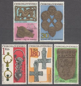 CZECHOSLOVAKIA 1969 **MNH SC#1646/50 set, Archaeological Treasures. - Picture 1 of 1