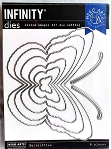 Nesting Butterflies Infinity Thin Metal 8 Die Set by Hero Arts DI600 NEW! - Picture 1 of 5
