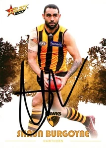 Signed 2017 Hawthorn Hawks AFL Select Footy Stars Card - Shaun Burgoyne - Bild 1 von 3