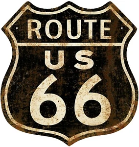 Route 66 Iron On Transfer For T-Shirt + Other Light & Dark Fabrics #1 - Picture 1 of 4