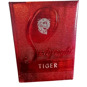 1968 Terrell High School Tiger Yearbook Red Hardcover vintage volumen LI - Picture 1 of 12