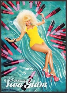 M.A.C. Viva Glam Nicki Minaj 2010s Print Advertisement 2013 Legs Pool Lipsticks - Picture 1 of 1
