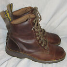Dr MARTENS Niel Brown Air Wair Bouncing Soles Leather Boots Mens 10 Womens 11