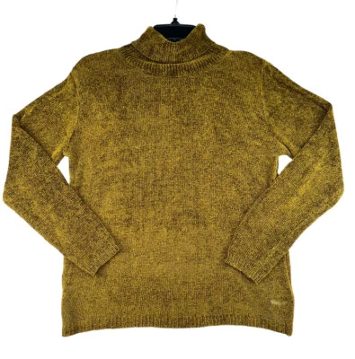 Pierre Cardin Rib Knit Sweater Women Top sz S Olive Chico EUC Turtleneck 90s Y2K - Image 1 of 4