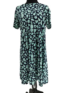 Abito J.Jill Donna Wearever Blu Verde Stampa Frutta Cambio Taglia M Pullover Elasticizzato - Foto 1 di 11
