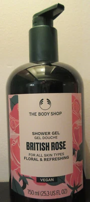 Gel de ducha The Body Shop British Rose gel Body Wash 25,3 OZ ¡OFERTA AYUDA PERROS GATOS! Foto 1 de 4