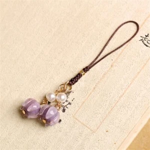 Llavero para teléfono móvil cordón anti-perdida orquídea flor teléfono cadenas correa para teléfono - Imagen 1 de 7