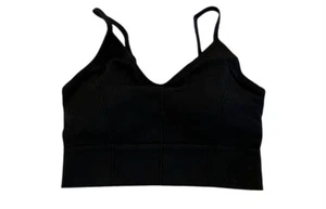 Sujetador deportivo para mujer con almohadillas extraíbles, correas ajustables, negro, grande - Imagen 1 de 4