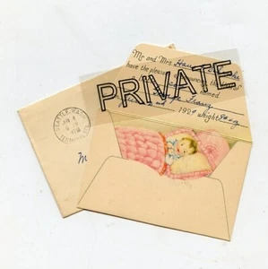 Anuncio de nacimiento 1929, SCHENKE Family Baby Boy, Seattle, Colorado?con sobre - Imagen 1 de 1