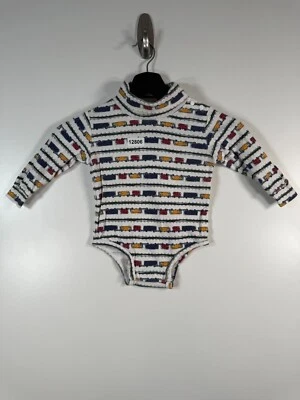 Body de manga comprida vintage Honors bebê unissex trens gráfico peça única tamanho 18 M - Imagem 1 de 4