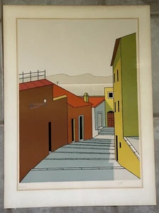 Zeno Giglietti Litografia Firmata Passi Vicolo Scena #112/275 Look Retrò 24" - Foto 1 di 13