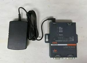 Lantronix EDS2100 2 Port Serial Server with power supply - Foto 1 di 2