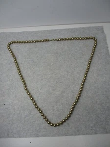 Vintage Signed MONET Gold-Tone Metal Bead Necklace 8mm 36" Long - Picture 1 of 5
