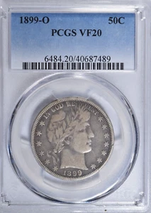 1899-O BARBER HALF DOLLAR ~ NICE ORIGINAL PCGS VF20! - Picture 1 of 4
