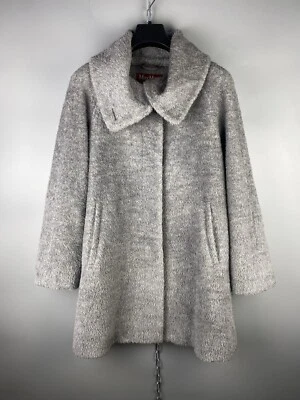 Max Mara Studio Luxury Alpaca Wool Gray Casual Button Long Coat Size 38 / S - Image 1 of 4
